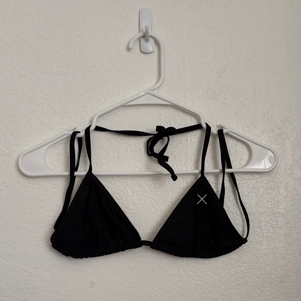 BOUTINE LA Black Triangle Bikini II Top, manhattan black